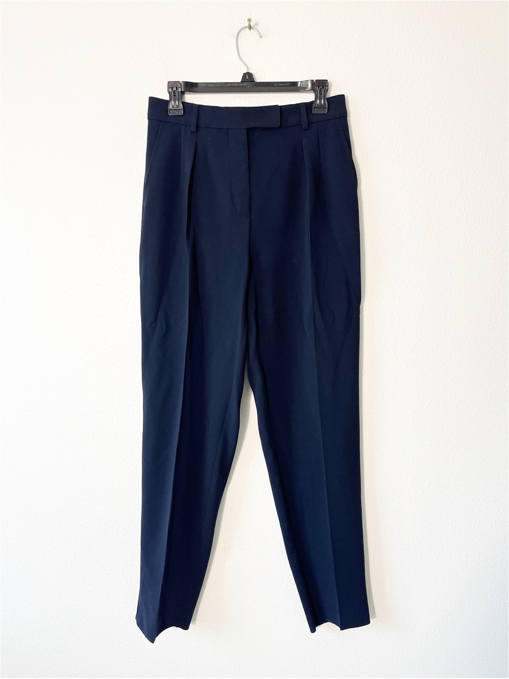 MaxMara Studio Selva Crepe Trousers in Blue Size 10 NEW